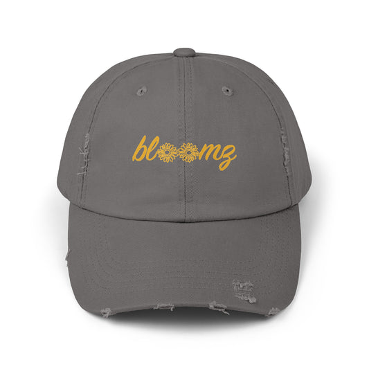 Distressed Bloomz Dad Hat Black/Grey